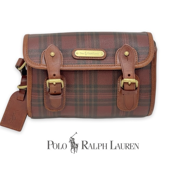 Polo Ralph Lauren Handbags - *RARE* Polo Ralph Lauren Red Tartan Mini Crossbody Messenger Bag!